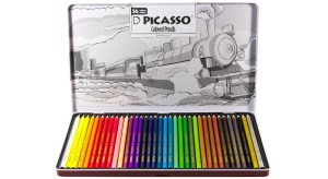 پیکاسو مدادرنگی 36 رنگ جعبه فلزی تخت مدل آرتیست