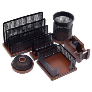 شهاب تحریر ست رومیزی چوب و فلز 6 تکه