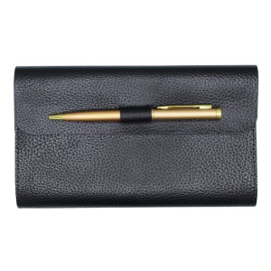 کلیپس ست دفترچه و خودکار طلایی