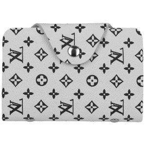 کیف کارت عابربانک پارچه ای طرح دار دکمه ای