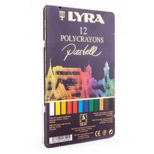 لیرا پاستل گچی جعبه فلزی 12 عددی