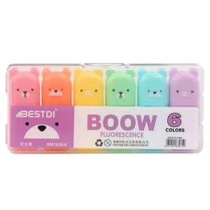 متفرقه ماژیک فسفری 6 رنگ خرسی کد RM1520