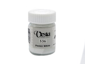 وستا گواش تک رنگ 30 میل کد 536 WHITE