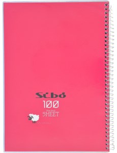 سیبو دفتر 100 برگ رحلی جلد سخت