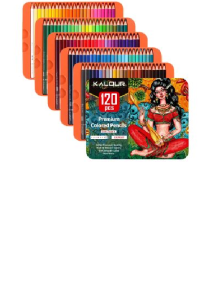 کالور KALOUR مدادرنگی 120 رنگ جعبه فلزی
