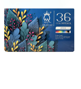 ام کیو MQ مدادرنگی 36 آرتیست جعبه فلزی تخت